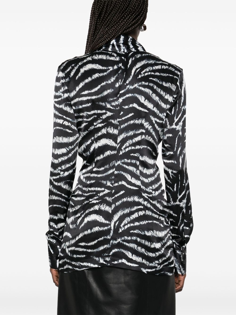 zebra-print shirt - 4