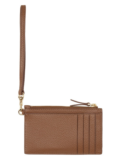 Marc Jacobs Brown 'The Leather Top Zip Wristlet' Wallet outlook