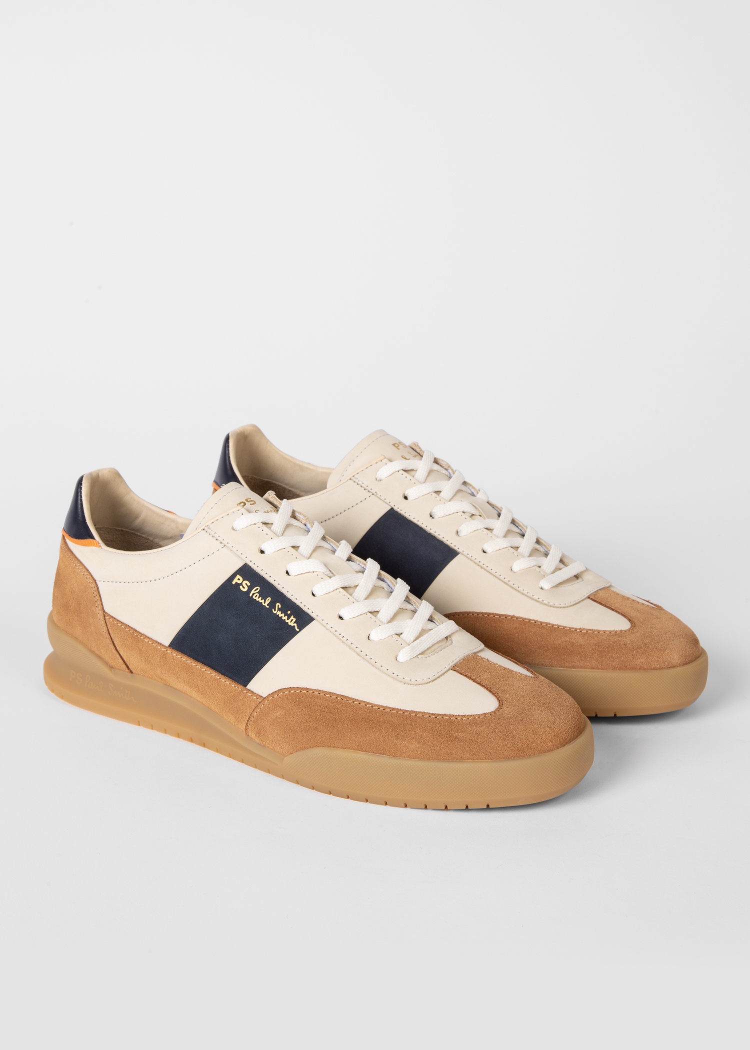 Tan And Beige 'Dover' Trainers - 4
