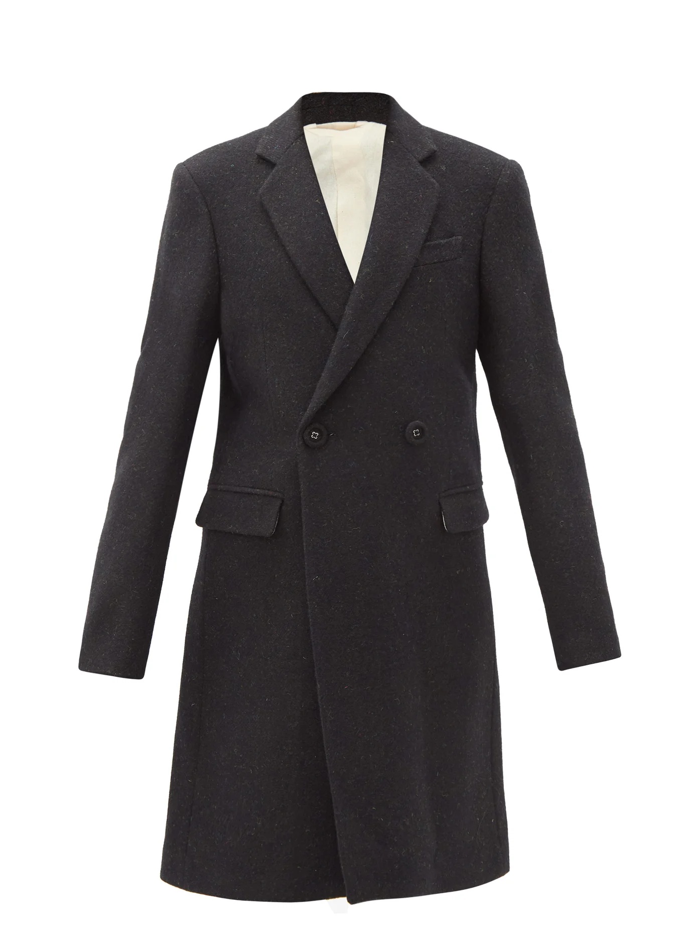 Double-breasted wool coat - 1