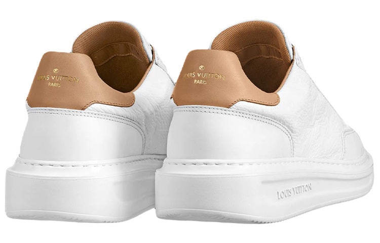 LOUIS VUITTON Beverly Hills Sneakers 'White Monogram with Caramel Collar' 1A8V3L - 4