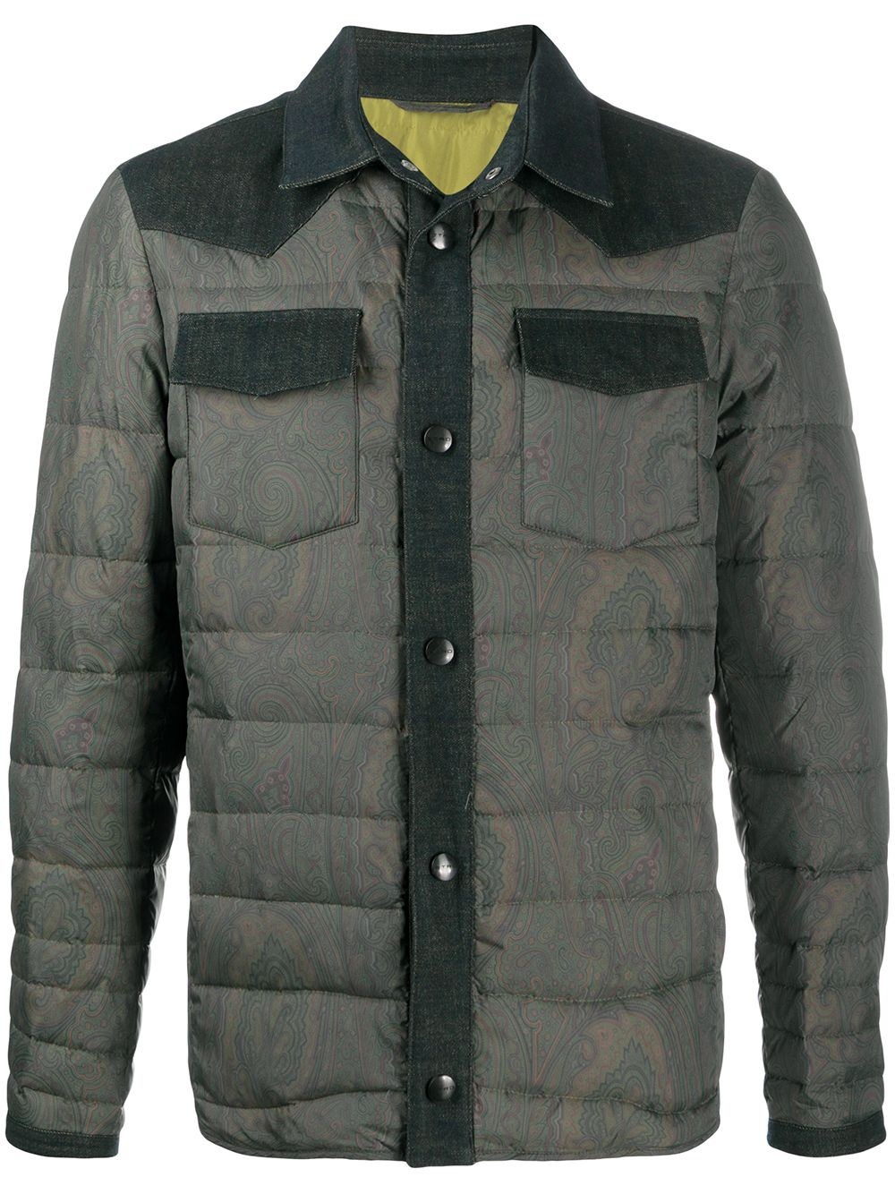 paisley-print padded jacket - 1