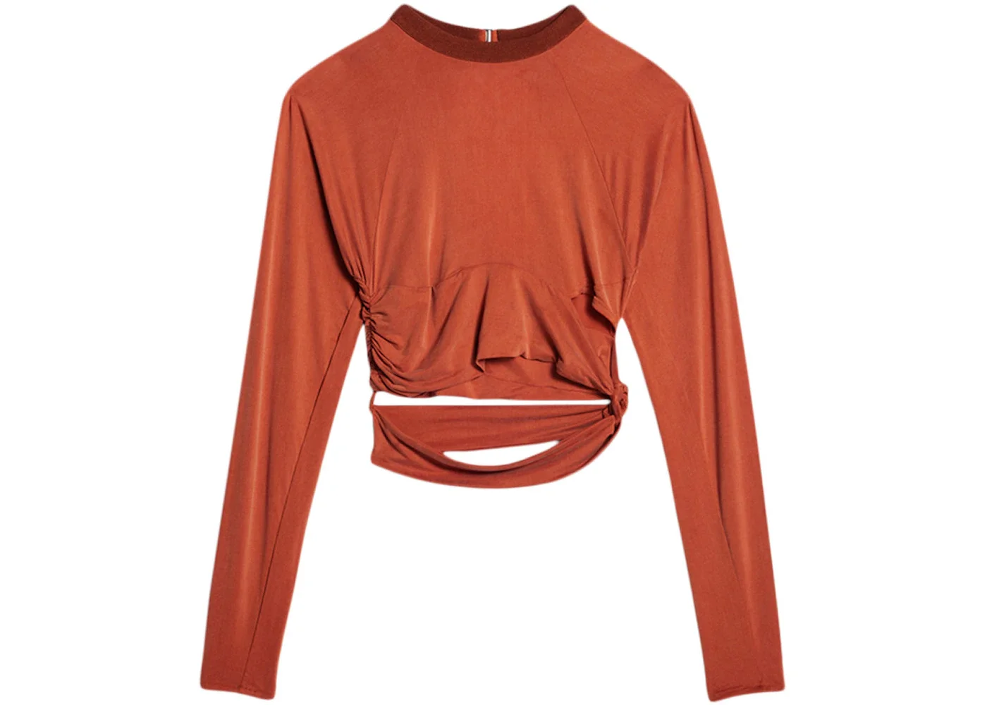 Jacquemus Le T-Shirt Espelho Knotted Cut-Out T-shirt Red - 1