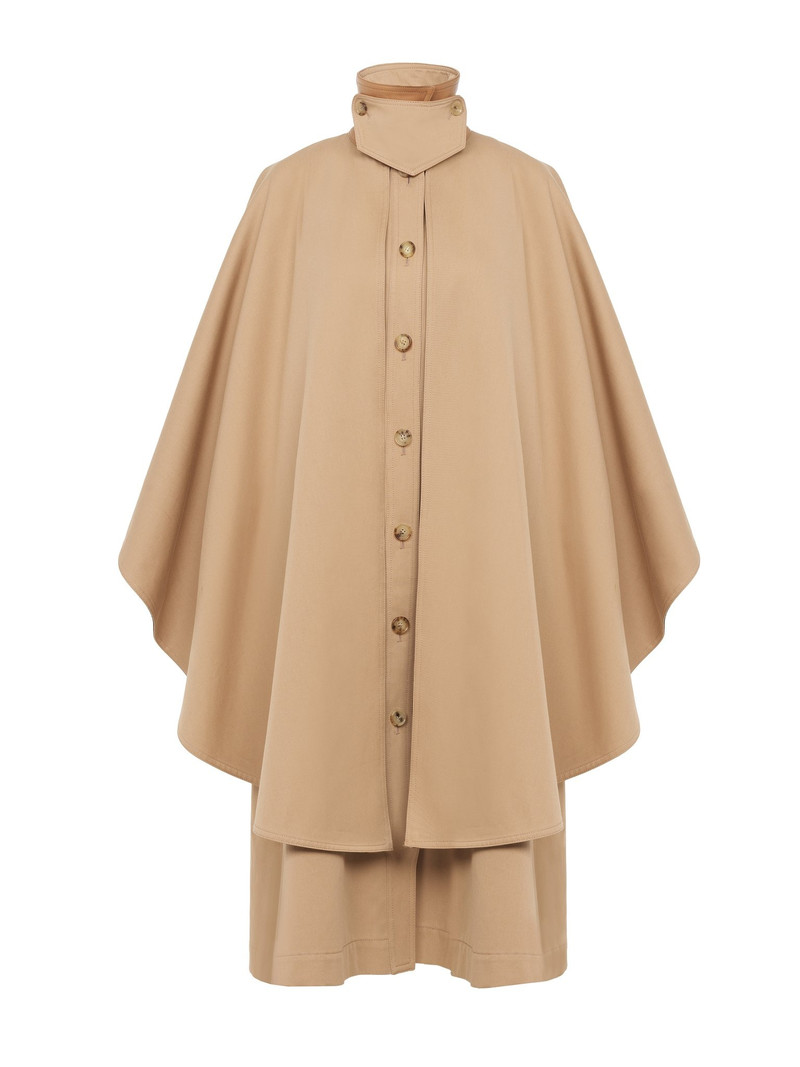 KNEE-LENGTH CAPE IN ORGANIC COTTON GABARDINE 1