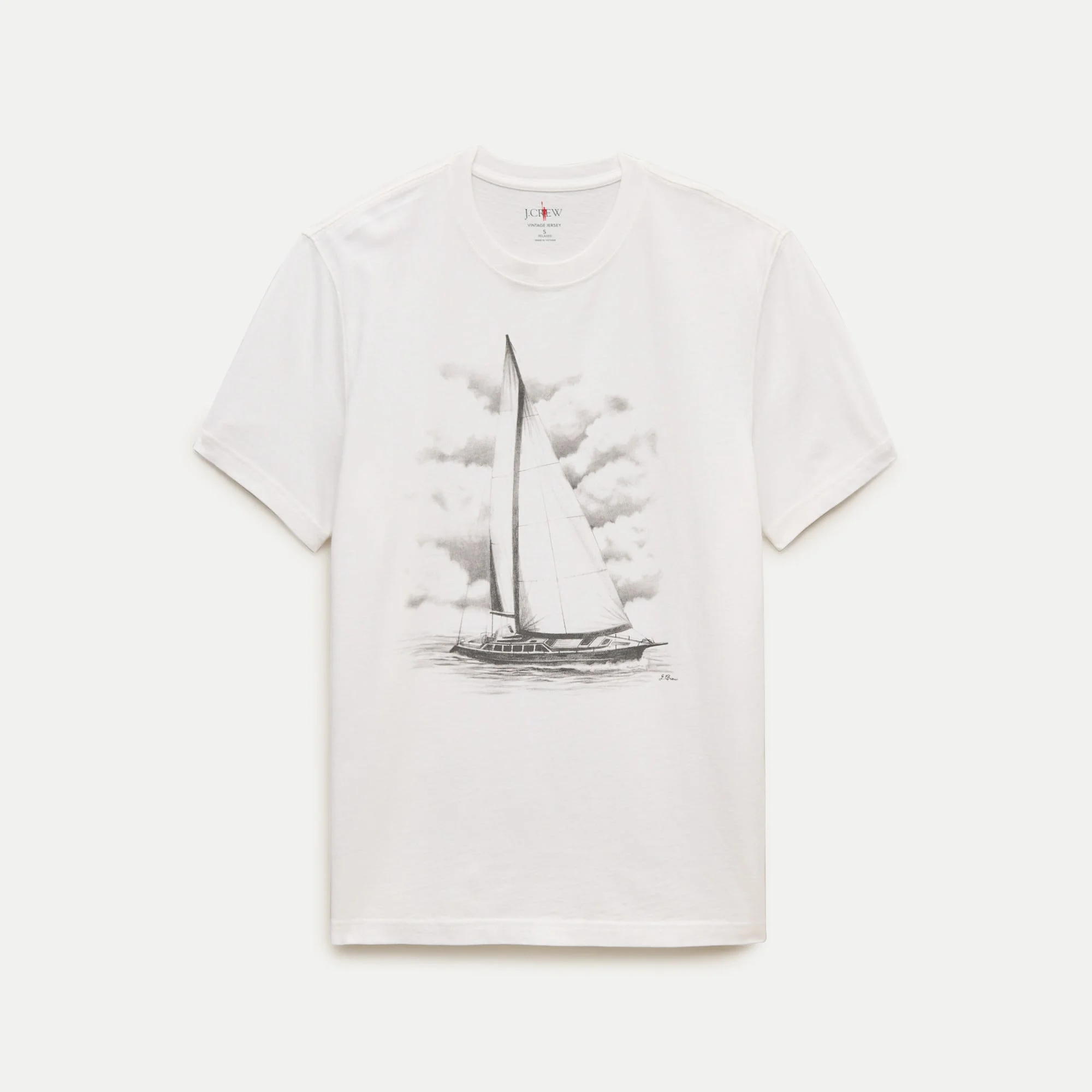 Vintage-wash cotton graphic T-shirt - 1