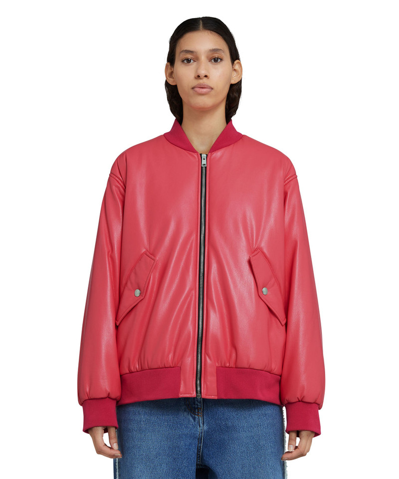MSGM Faux leather bomber jacket outlook