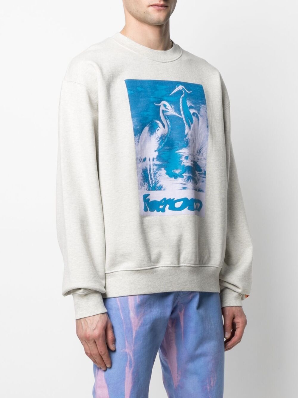 graphic-print organic cotton sweatshirt - 3