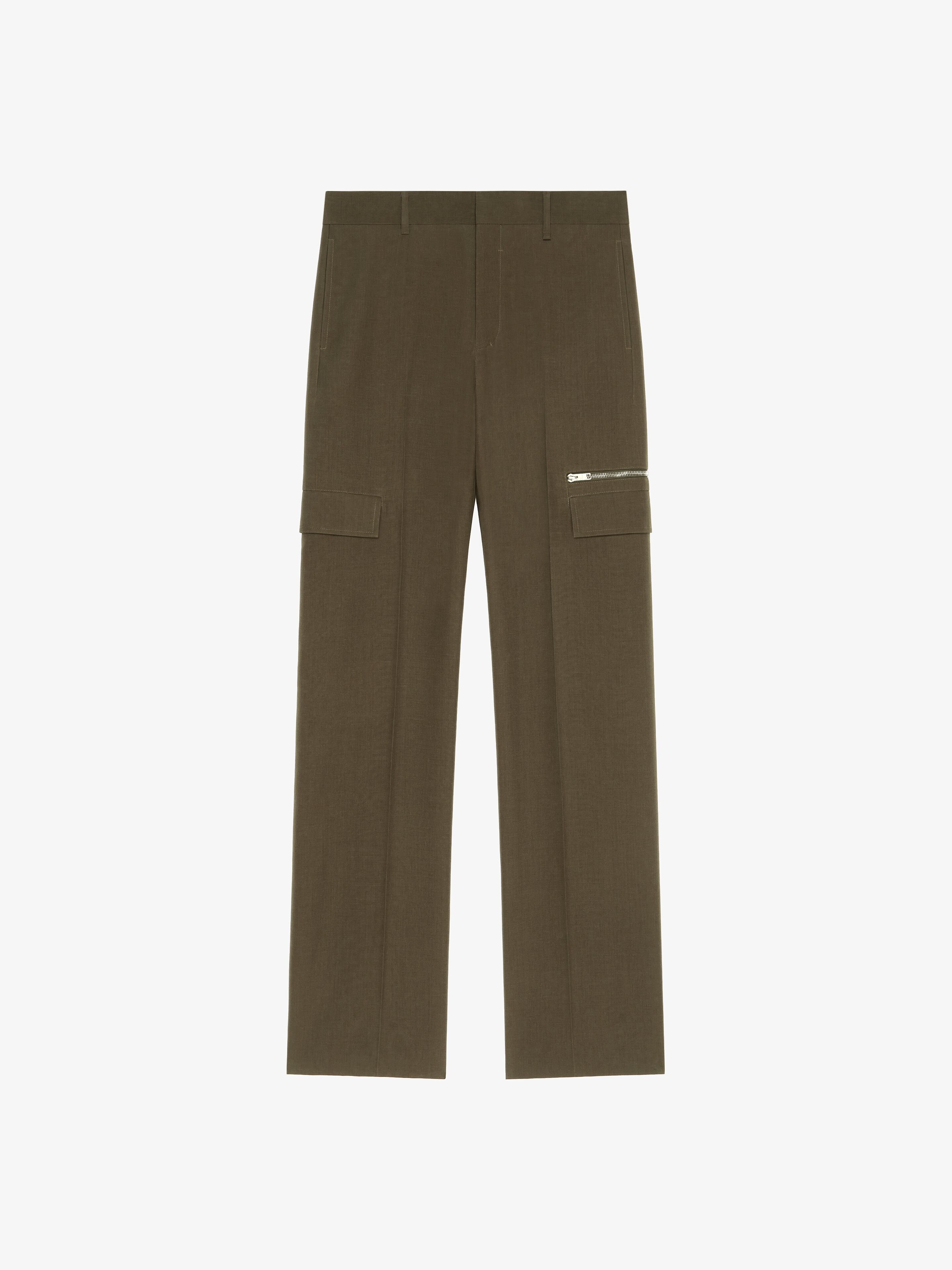 TAILORED PANTS IN WOOL WITH POCKET DETAILS - 1