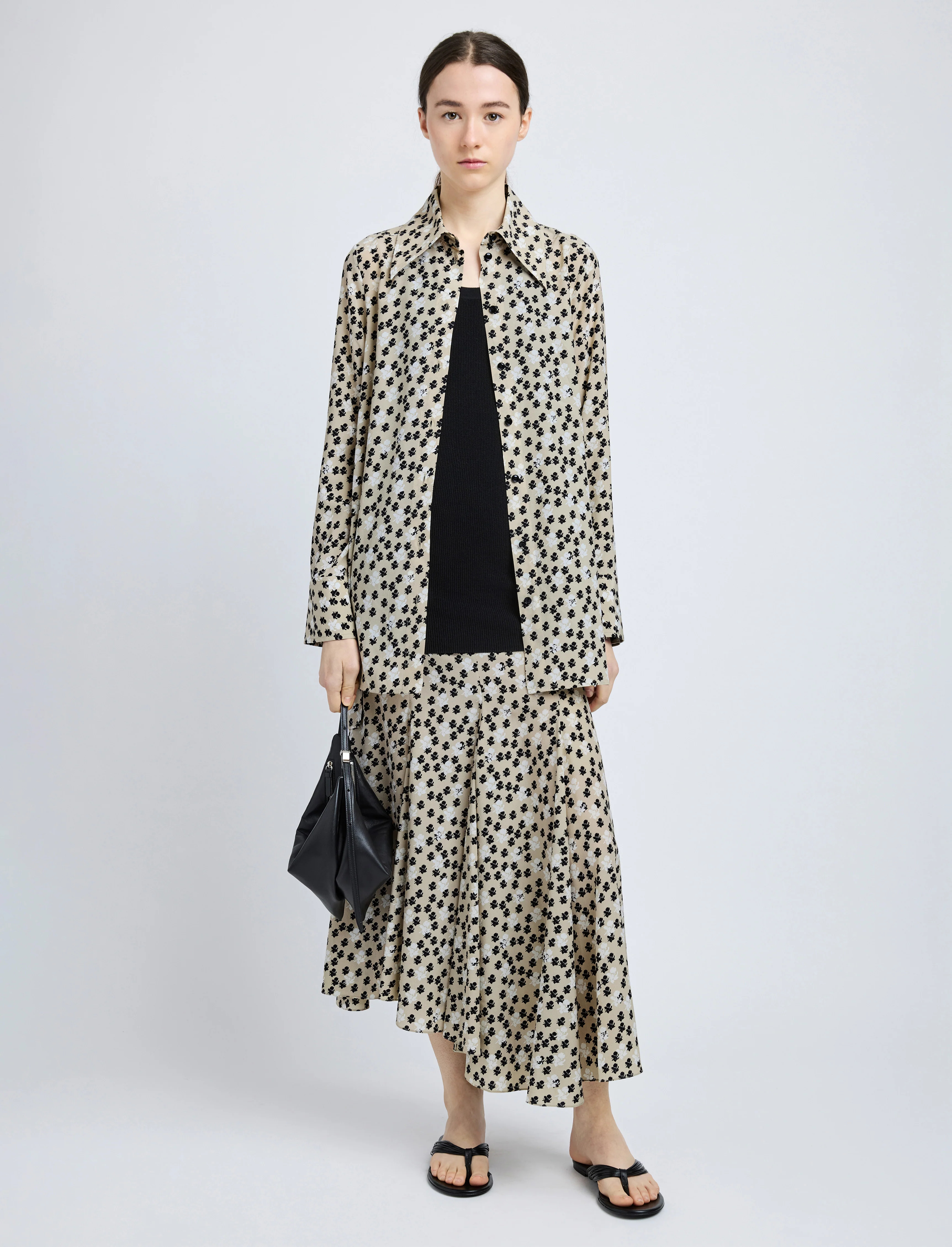 Emmeline Shirt in Printed Silk Viscose - 3