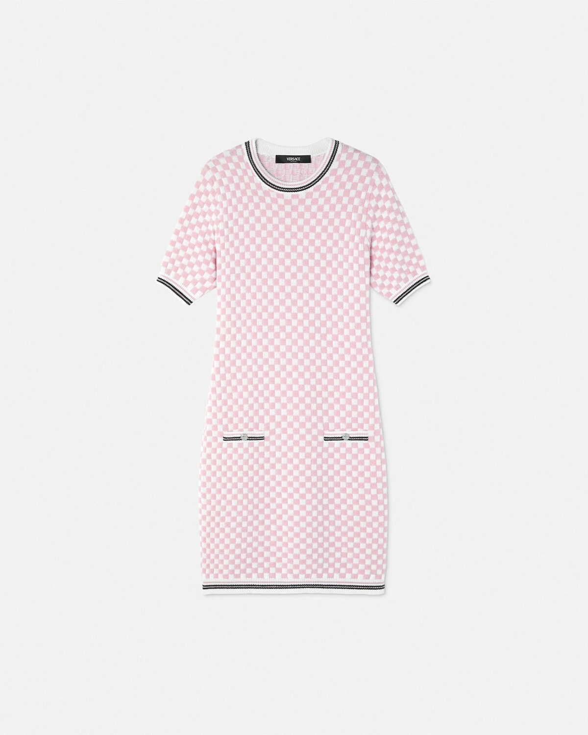 Contrasto Jacquard Knit Mini Dress - 1
