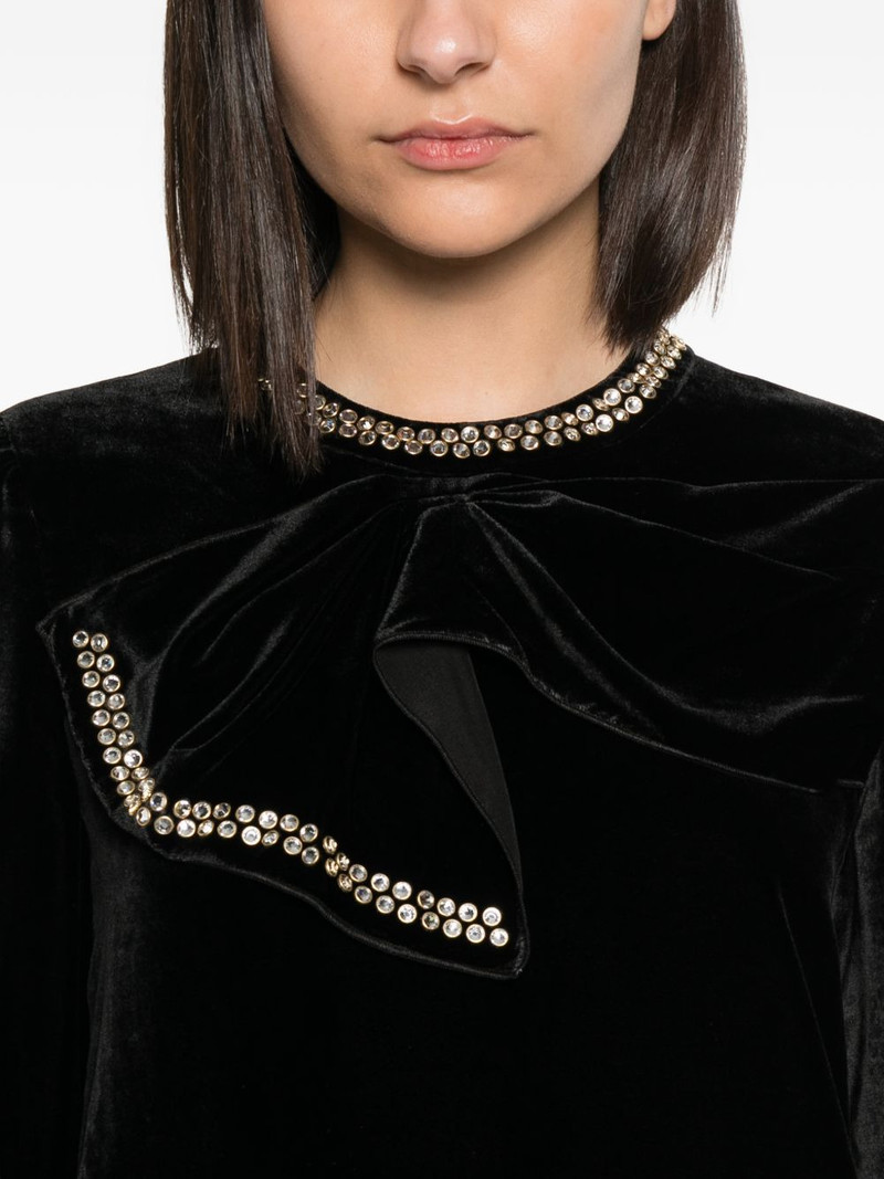 crystal-embellished bow-detail top 5