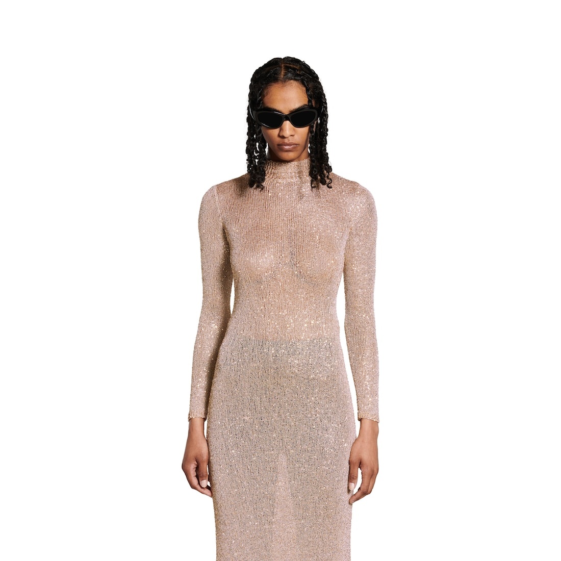 【 BALENCIAGA 】 Maxi ドレス Maxi Dress in Brown BALENCIAGA Women's Maxi Dress in Brown | REVERSIBLE