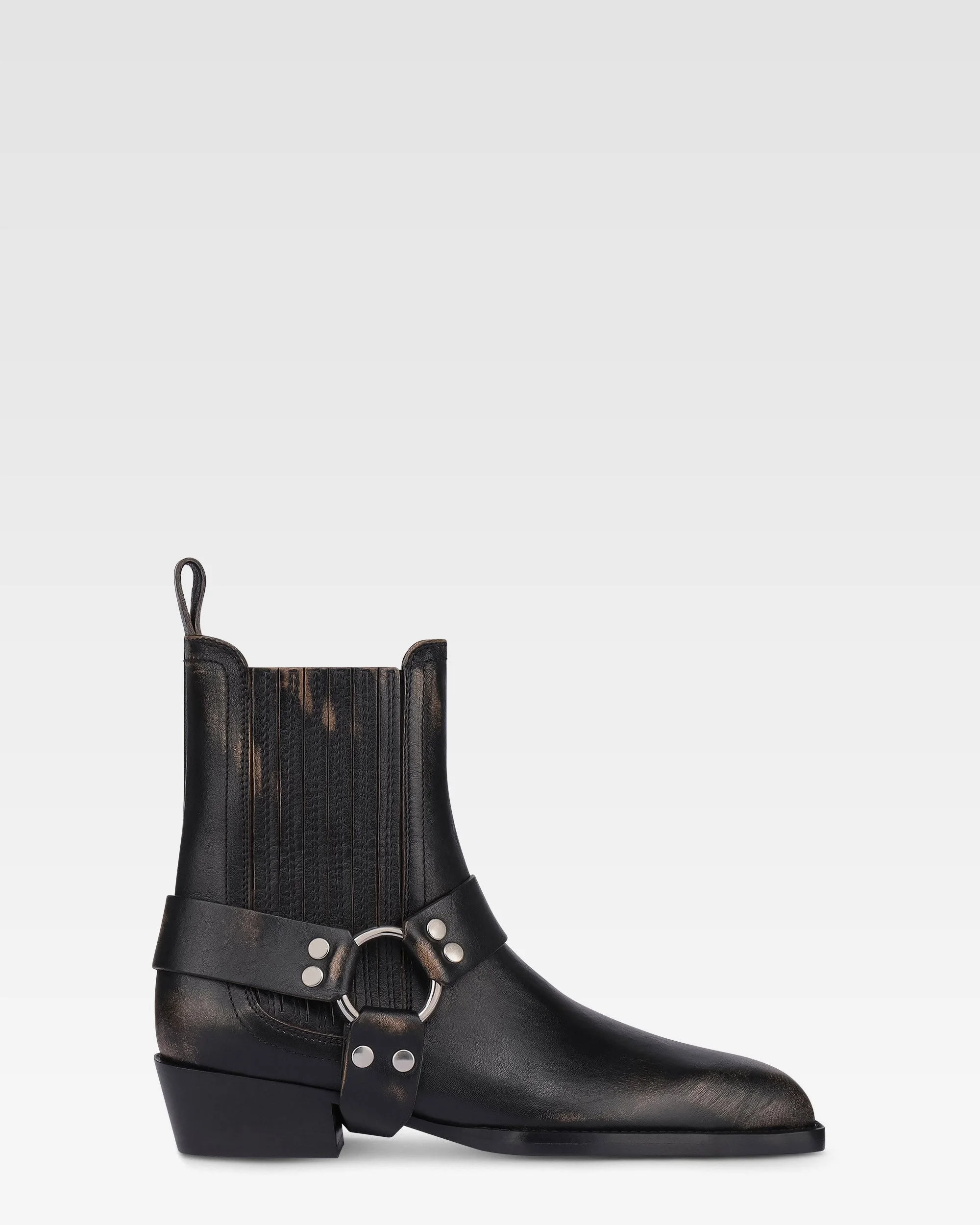 Brushed leather ankle boot - 1