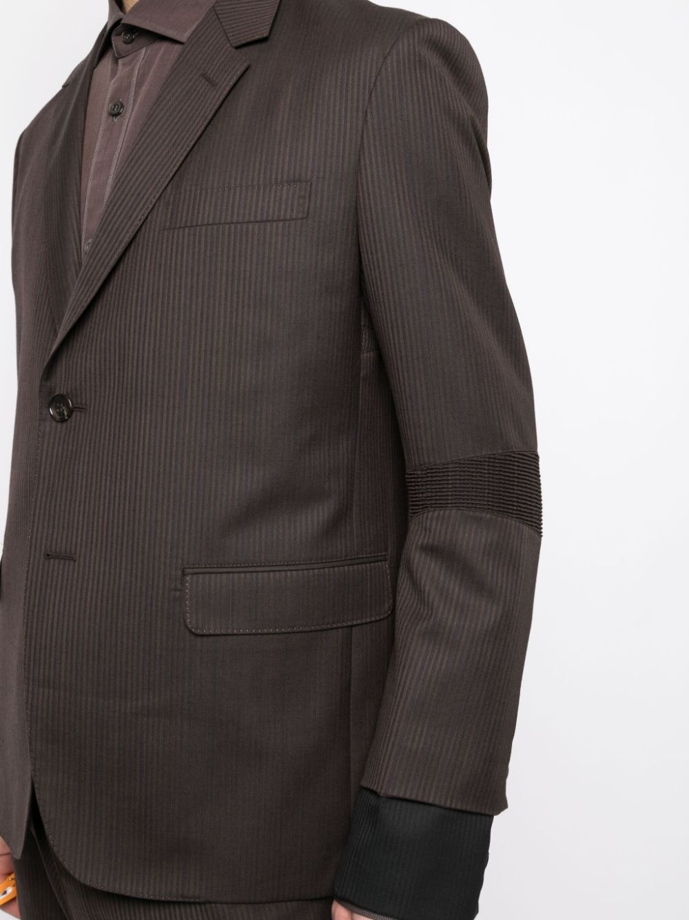 panelled wool blazers - 5