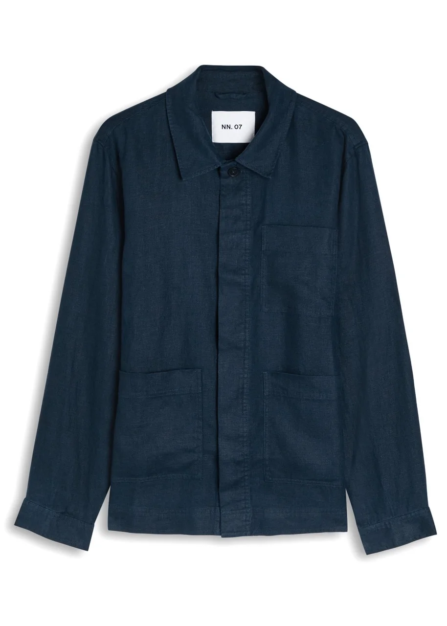 NN07 Olav Linen Overshirt Jacket - 1