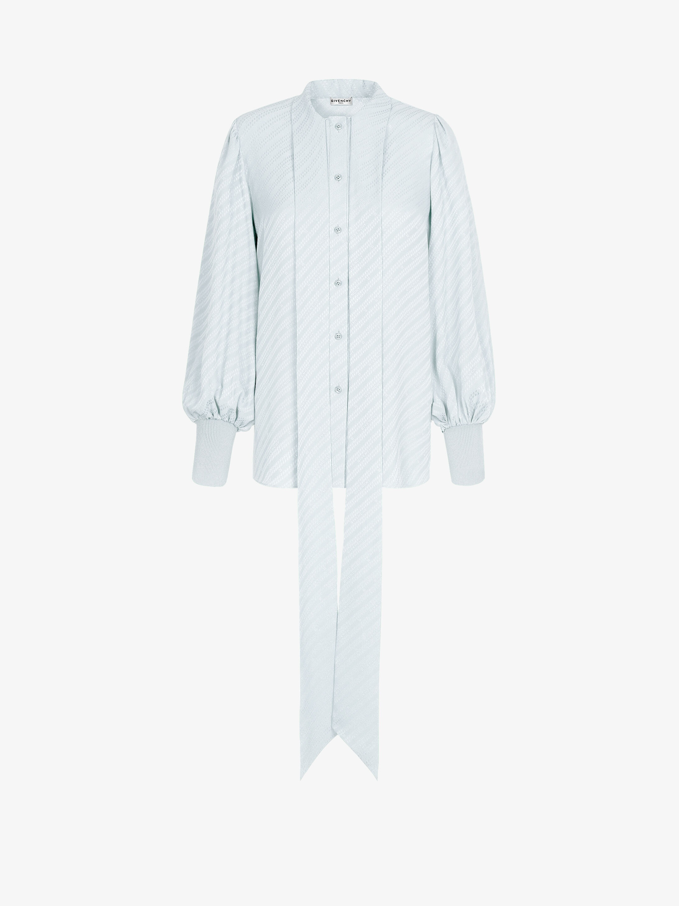 GIVENCHY Chain shirt in silk with ascot tie - 4