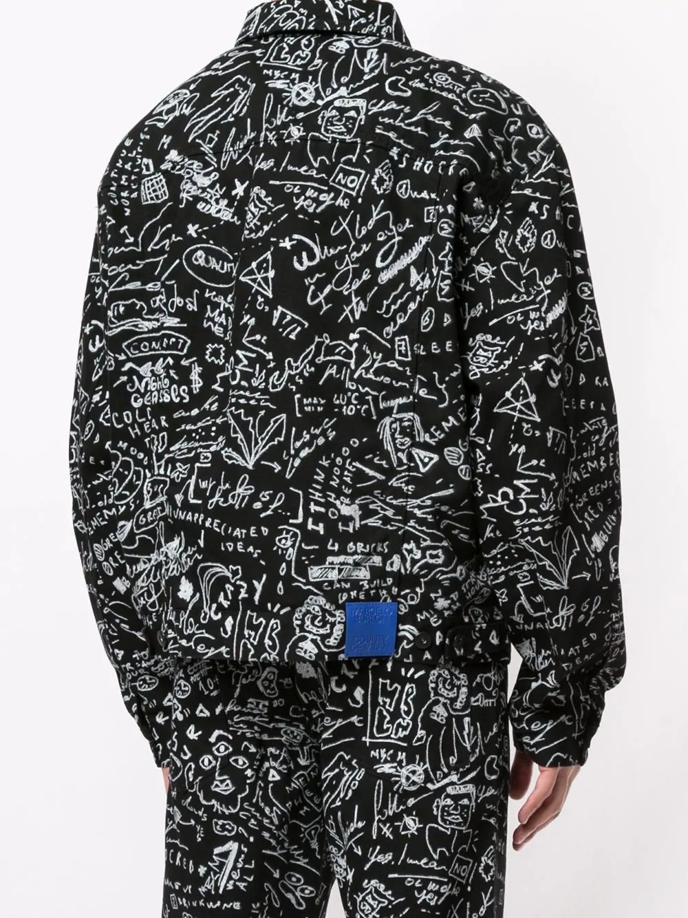 scribble print jacket - 4