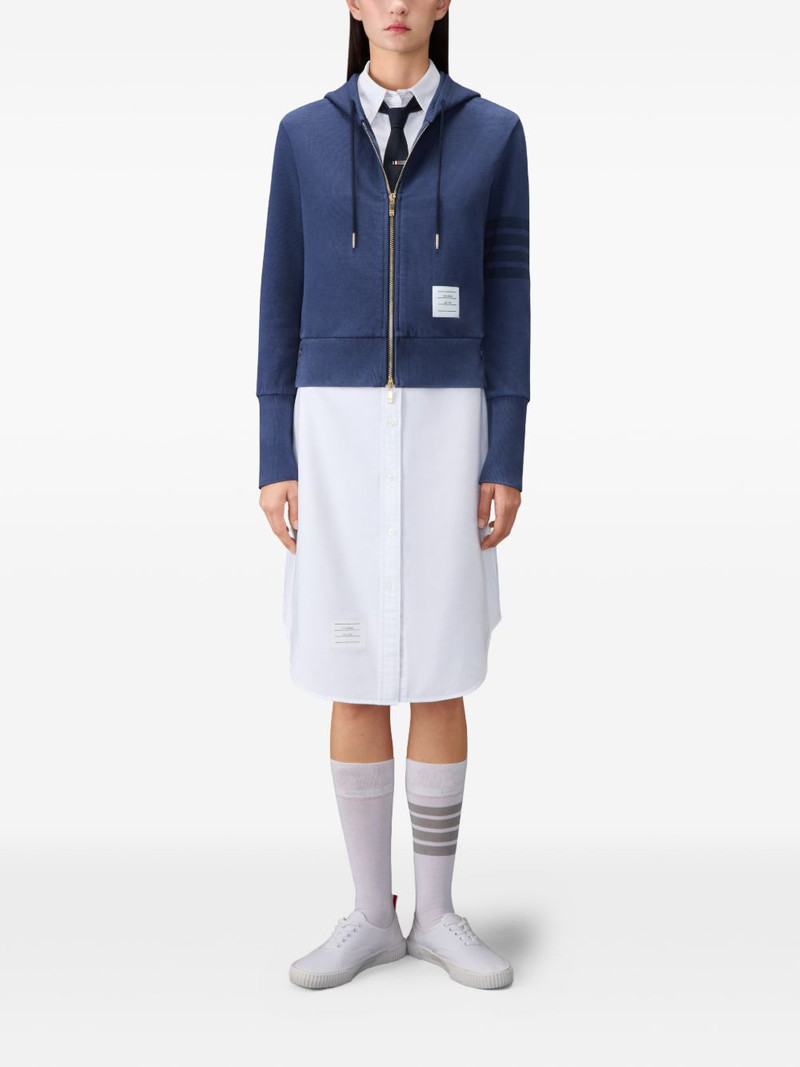 Thom Browne 4-bar loopback hoodie outlook