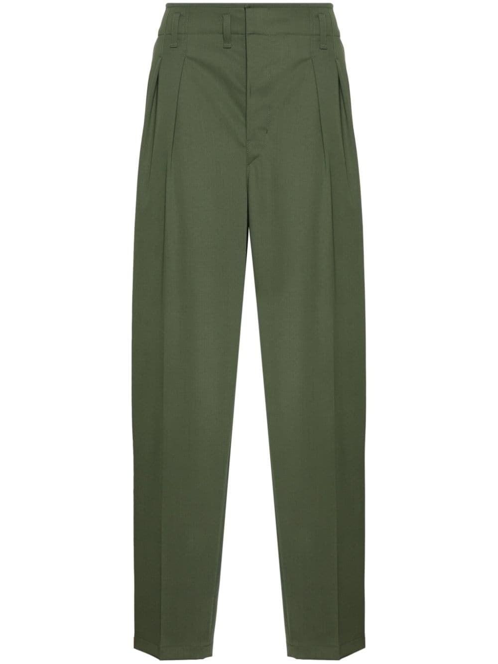 pleated tapered trousers - 1