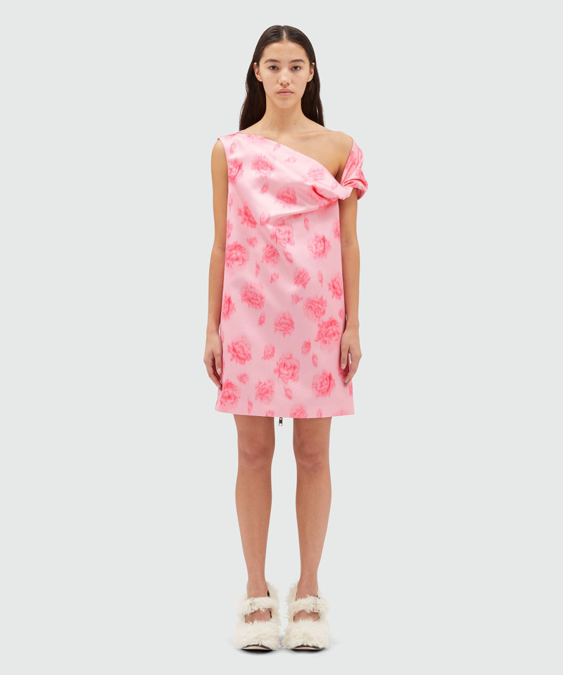 MSGM Duchesse short sleeveless dress with rose print outlook