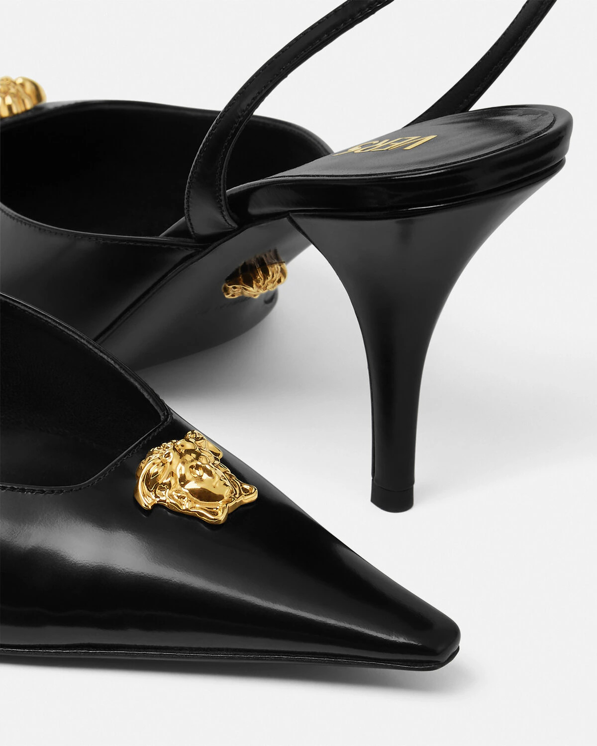 La Medusa Leather Slingback Pumps 85 mm - 6
