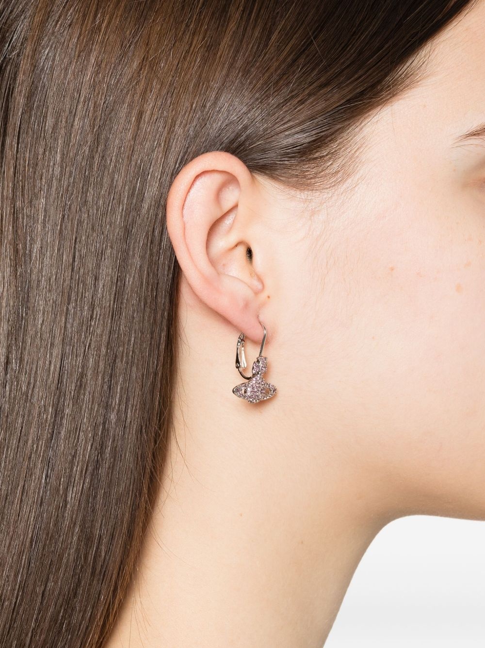 Grace Bas Relief orb crystal earrings - 3