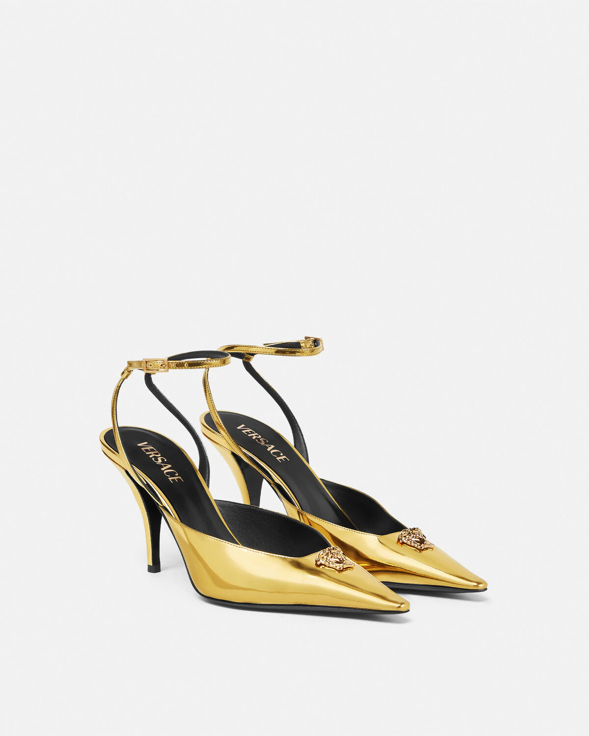 La Medusa Metallic Slingback Pumps 85 mm - 2