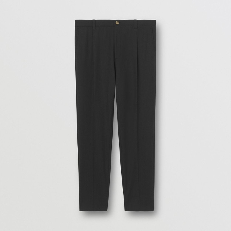 Wool Blend Tailored Trousers 1