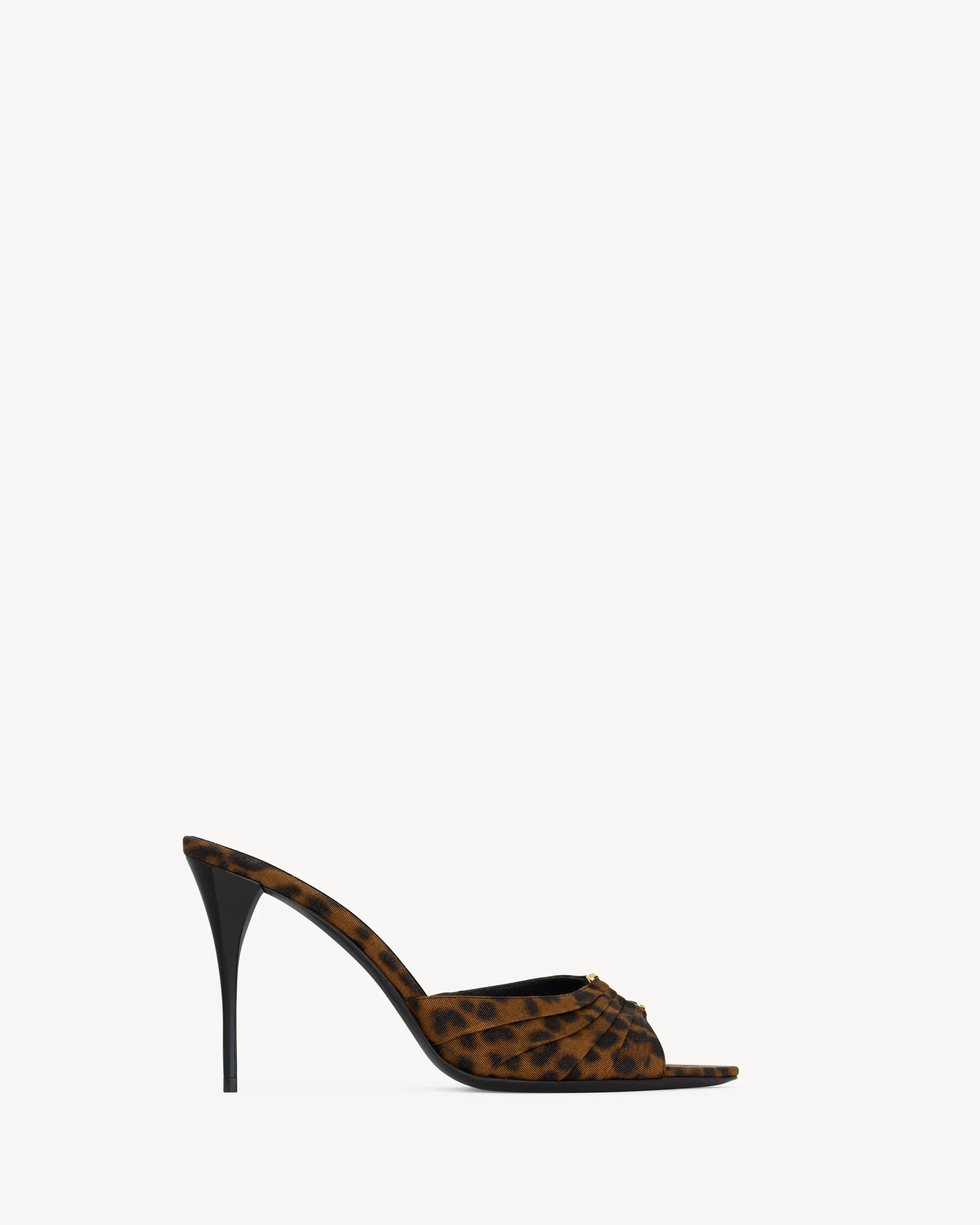 BABYLONE MULES IN LEOPARD GROSGRAIN - 1
