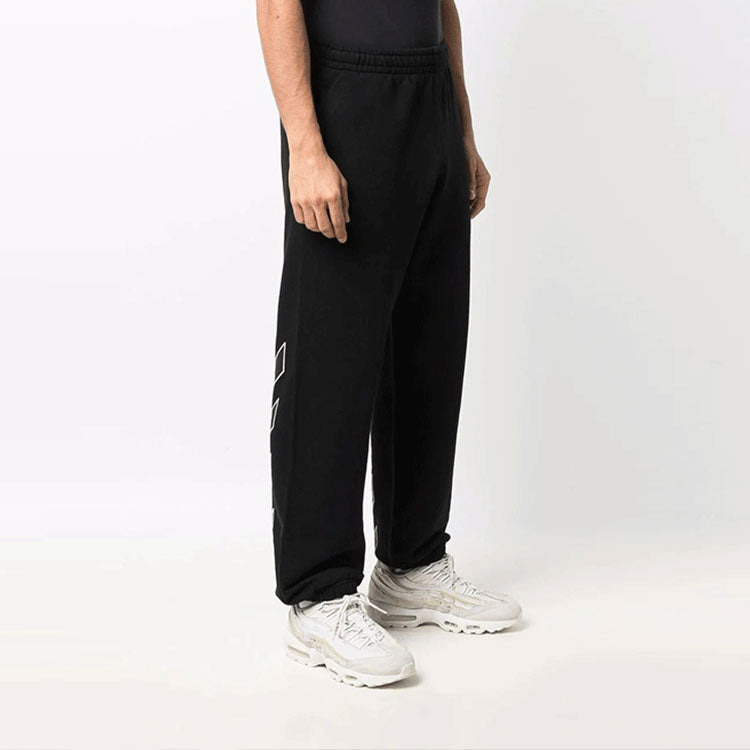 Men's Off-White FW21 Caravaggio Painting Bundle Feet Sports Pants/Trousers/Joggers Black OMCH029C99F - 3