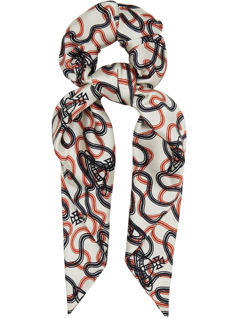 Vivienne Westwood White Wiggle Large Scrunchie outlook