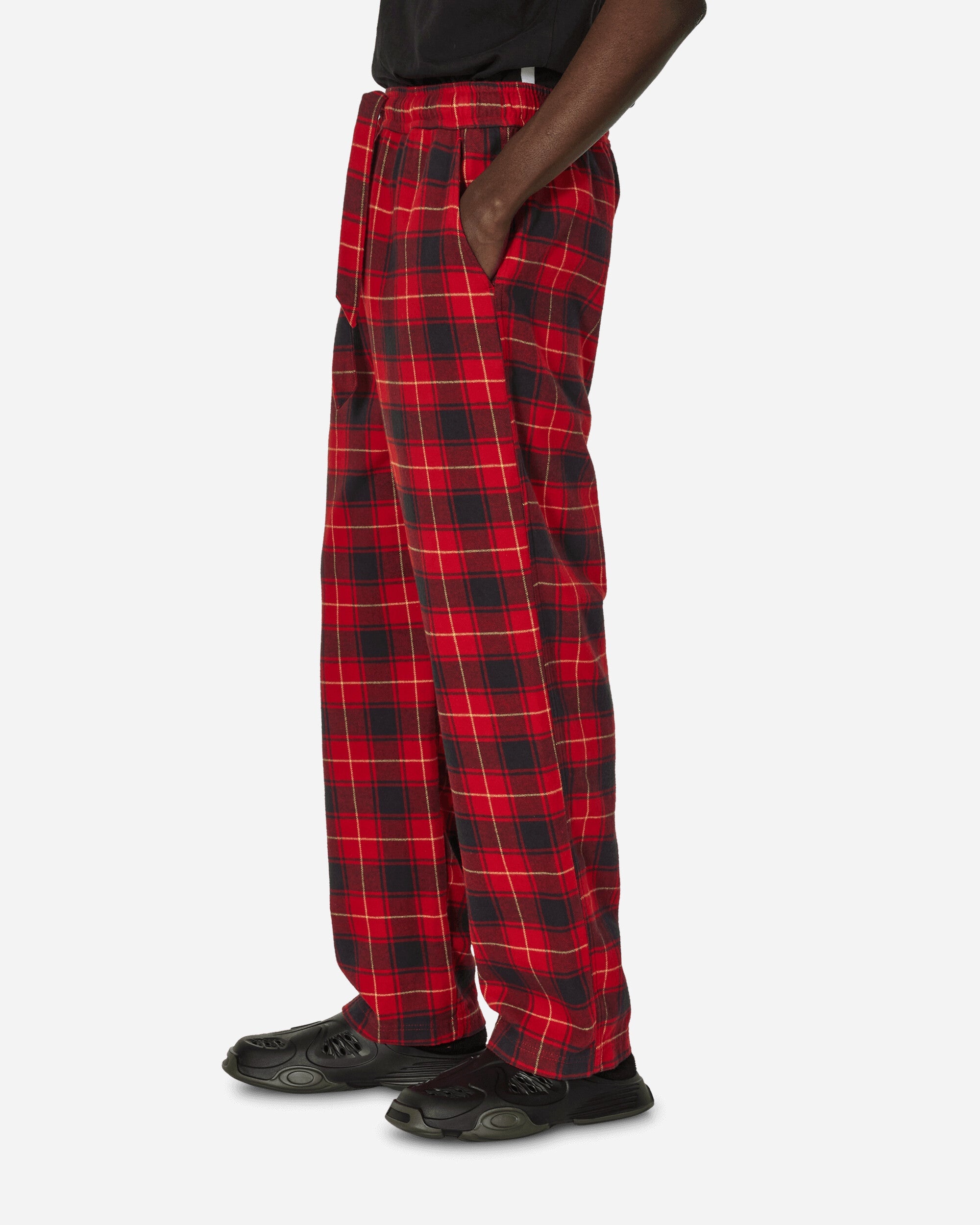 Flannel Plaid Pijamas Pants Red - 2