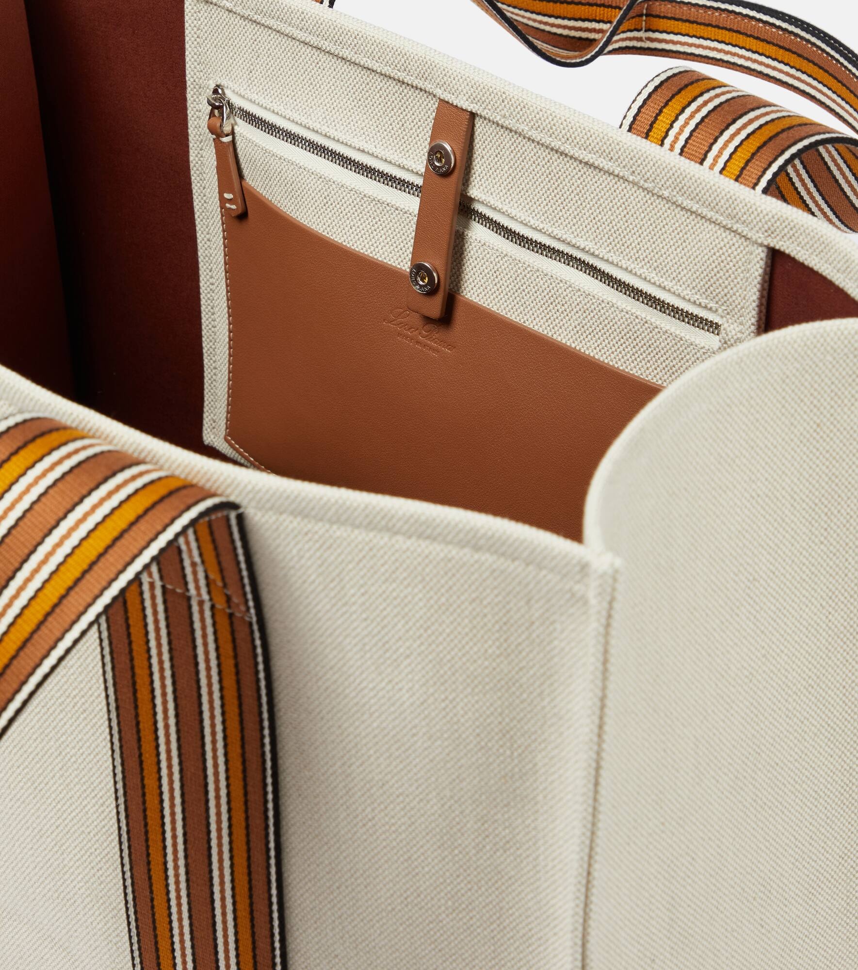 The Suitcase Stripe Medium canvas tote bag - 3