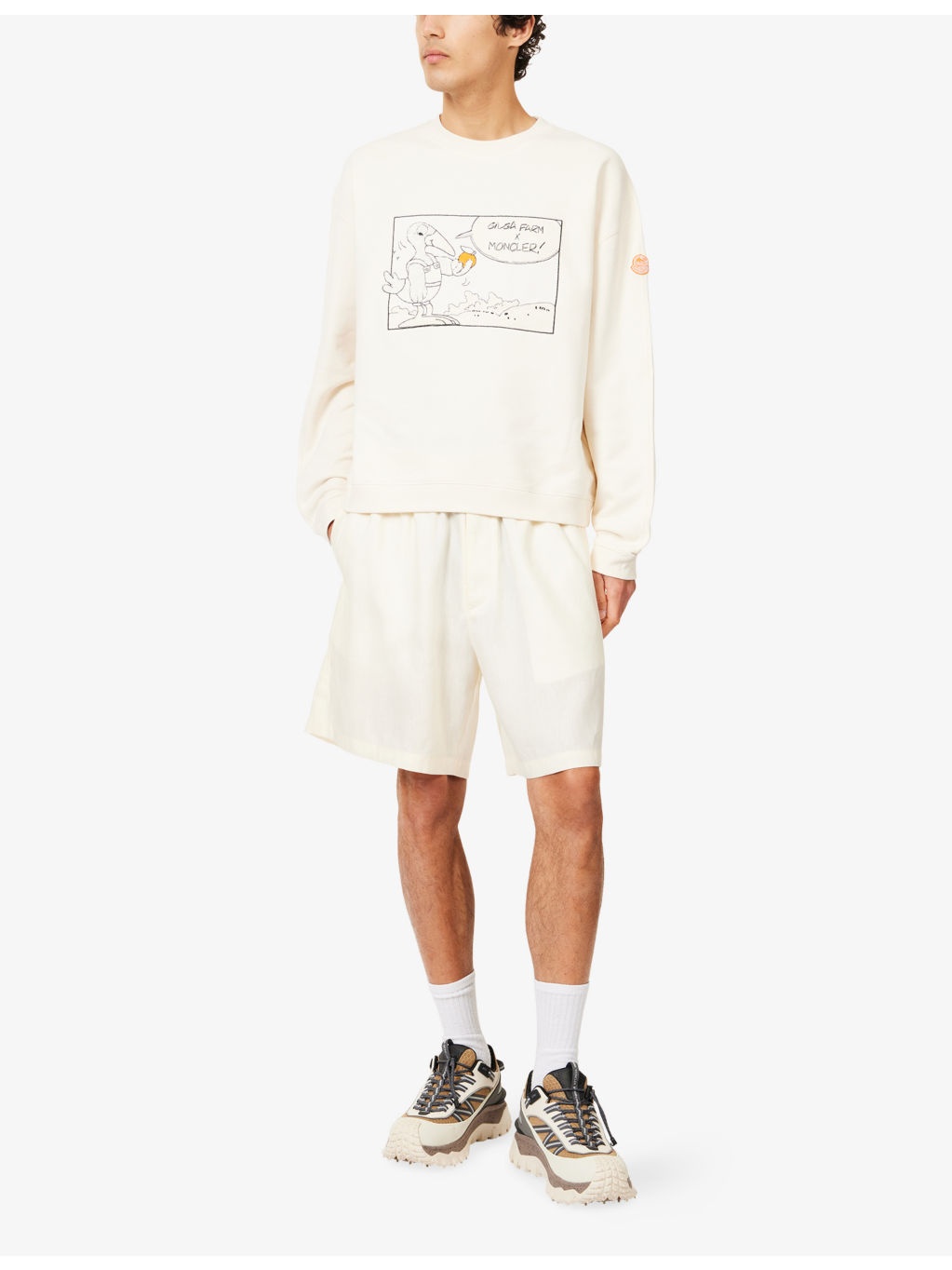 Moncler x Gilga Farm By Donald Glover Logo-Patch Relaxed-Fit Linen-Blend Shorts - 2