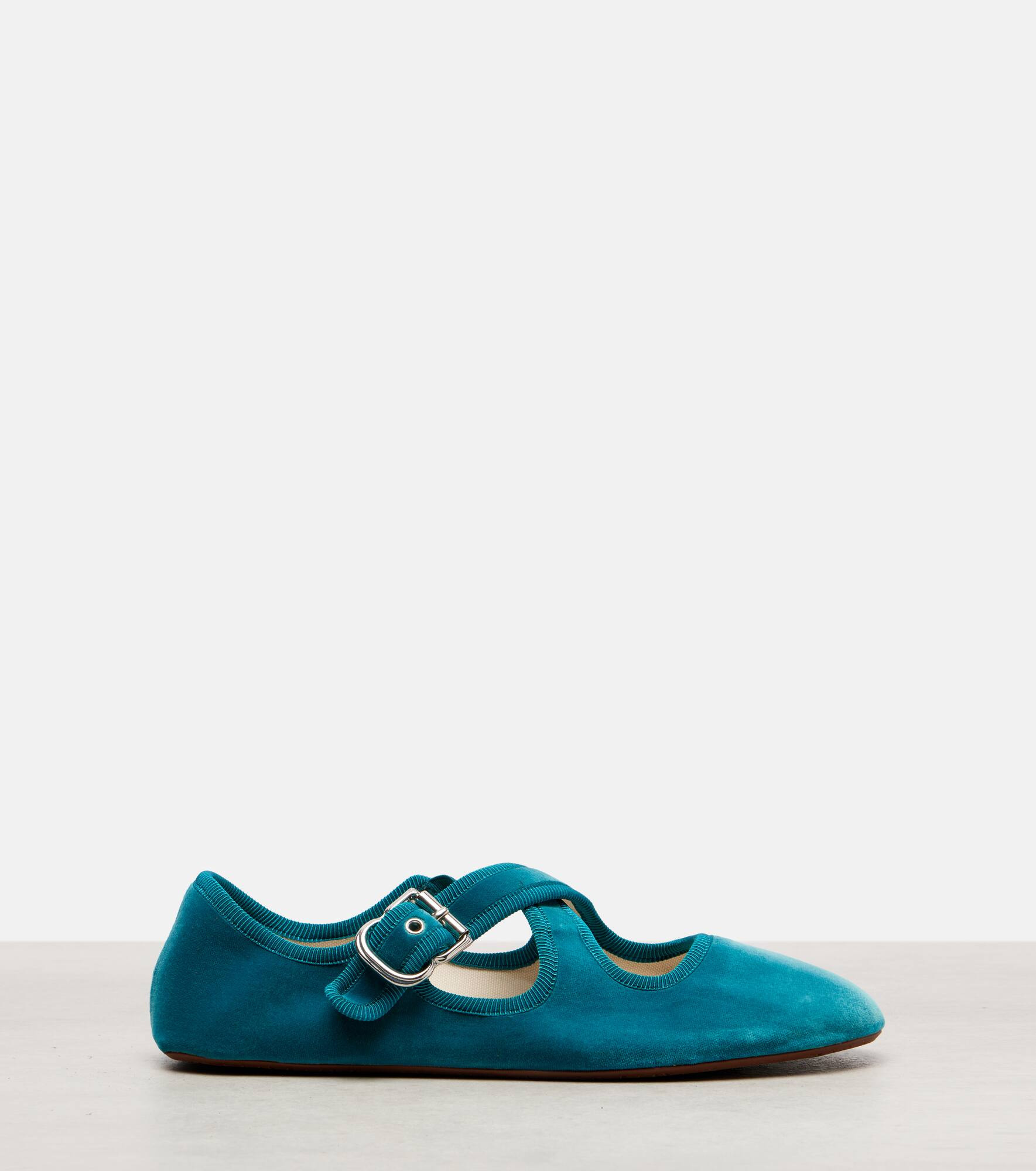 La Criss Cross velvet ballet flats - 4