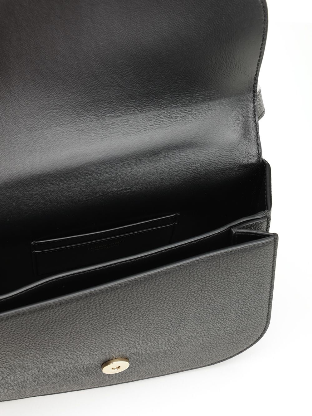 Double Gancio Flap Bag Shoulder Bags Black - 4