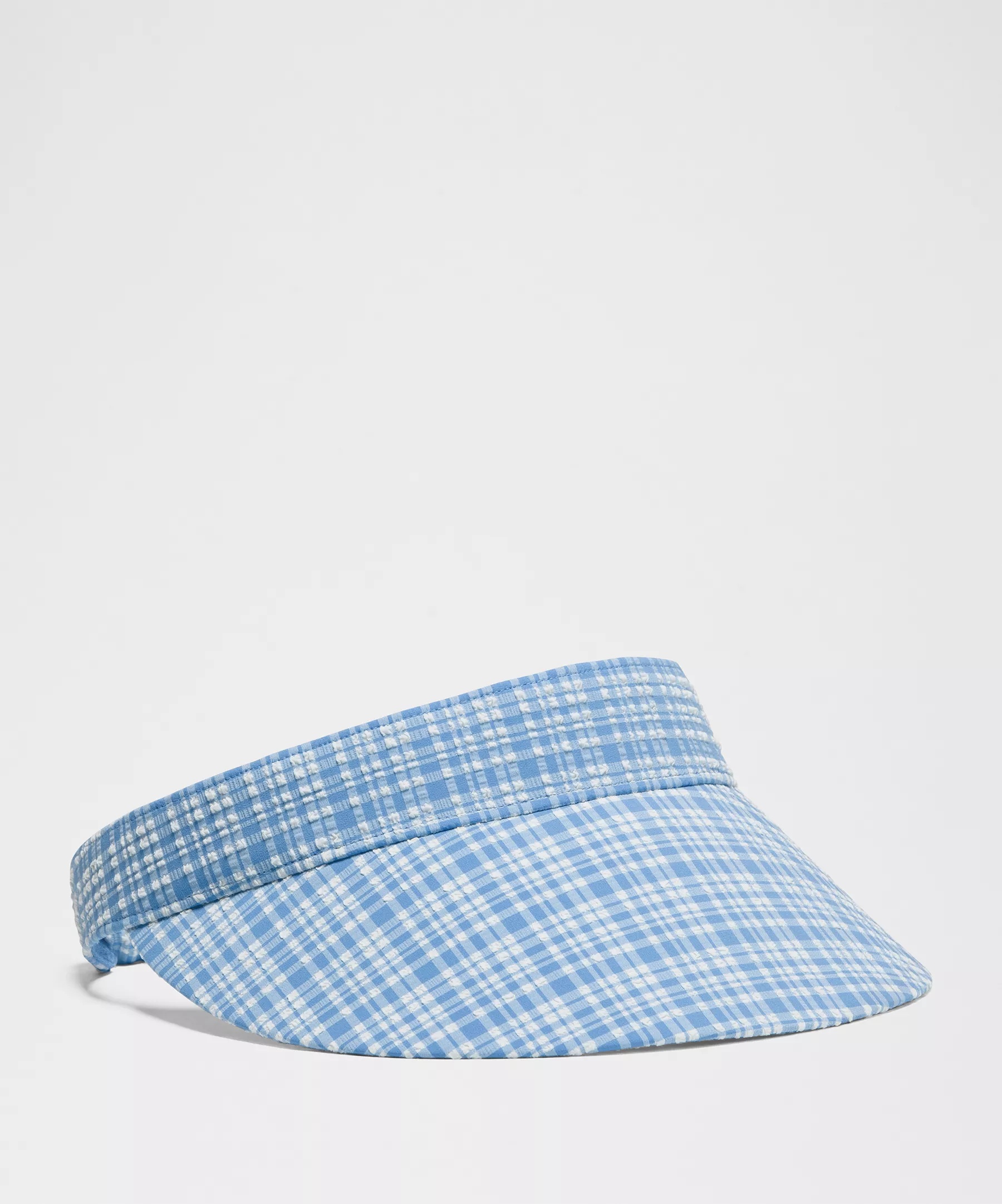 Women's Seersucker Check Removable Sweatband Visor - 1