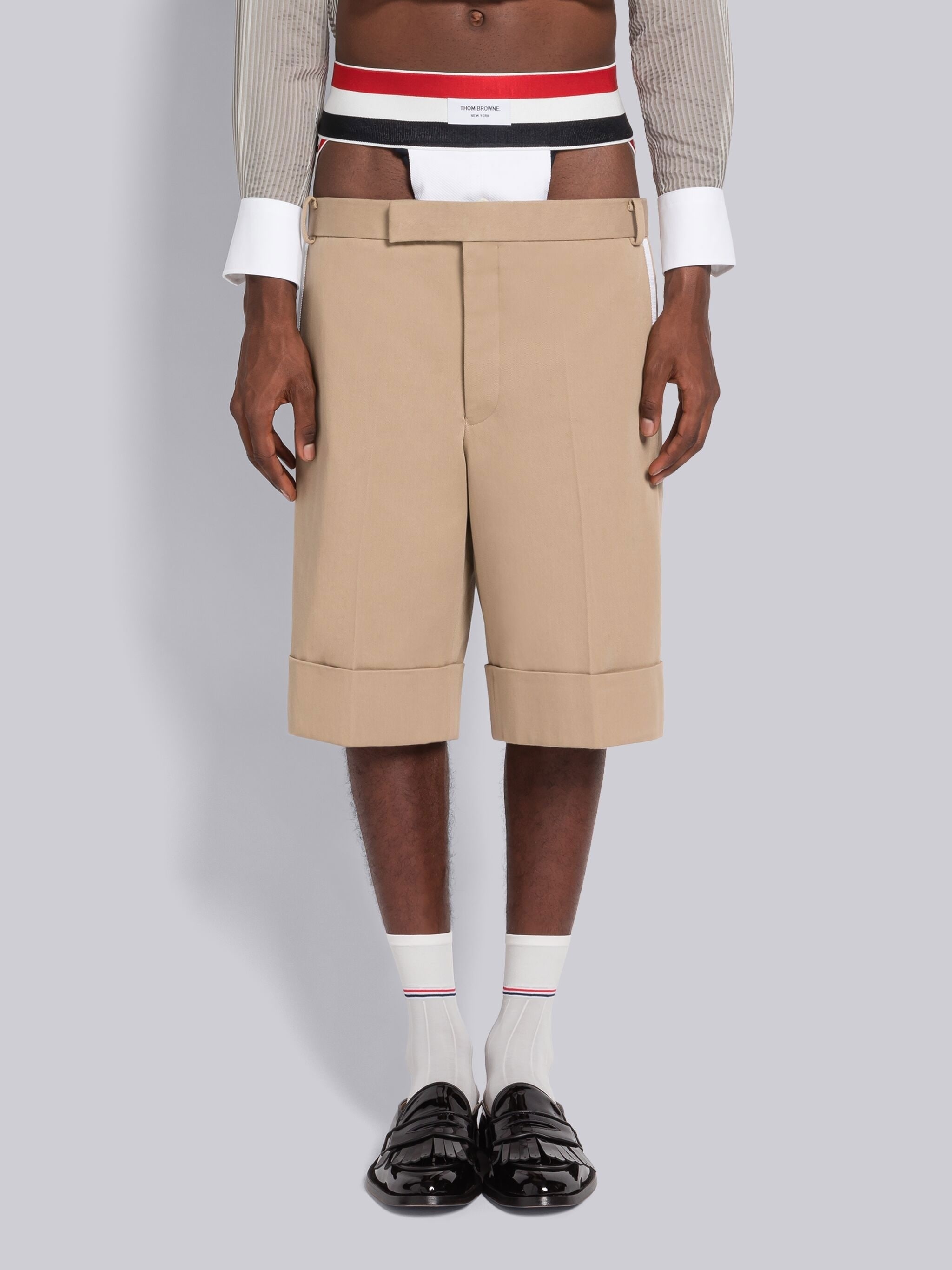 Piece Dyed Cotton Gabardine Super Low Rise Short - 1