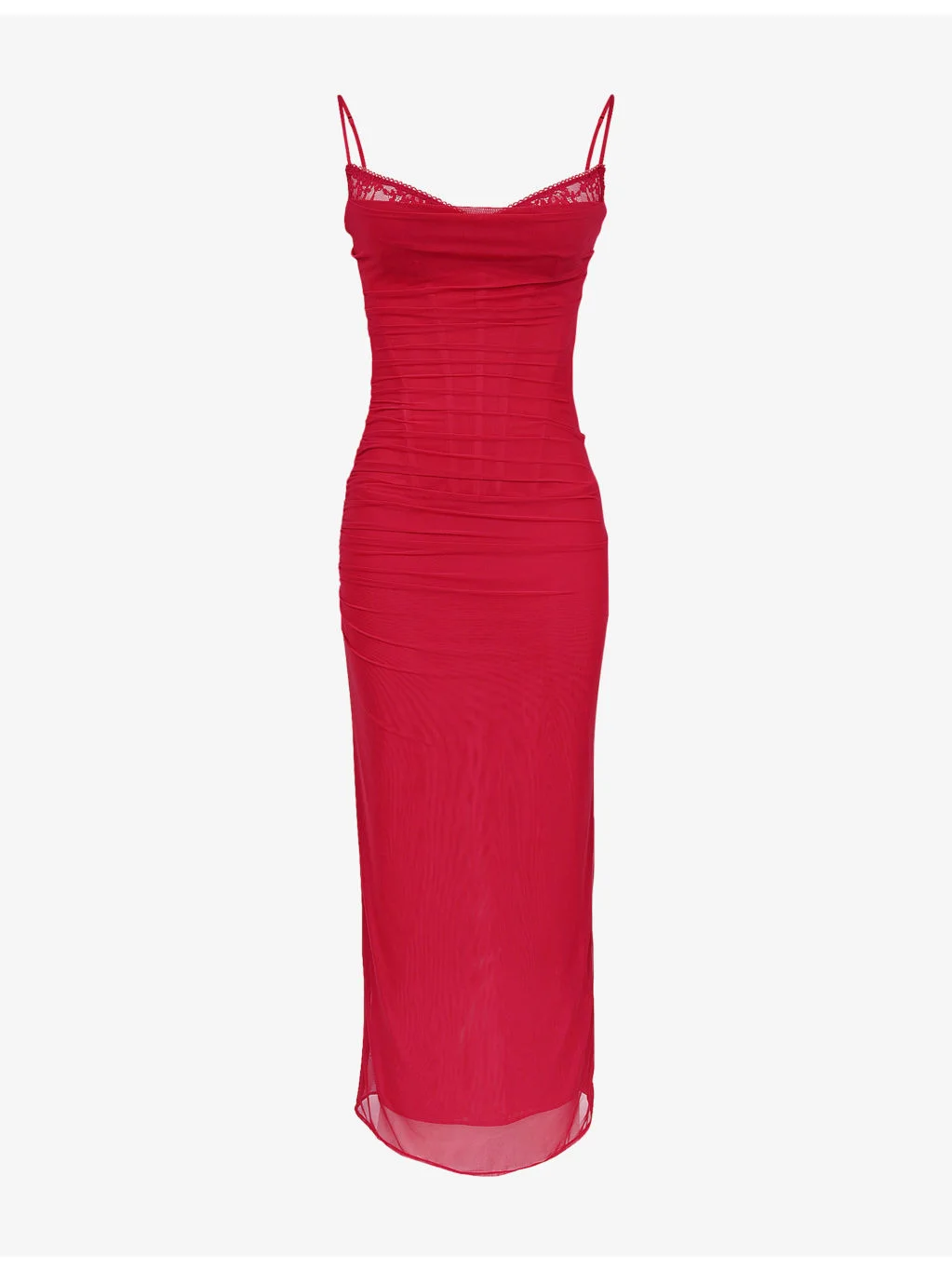 Nalini lace-trim corseted stretch-woven maxi dress - 1