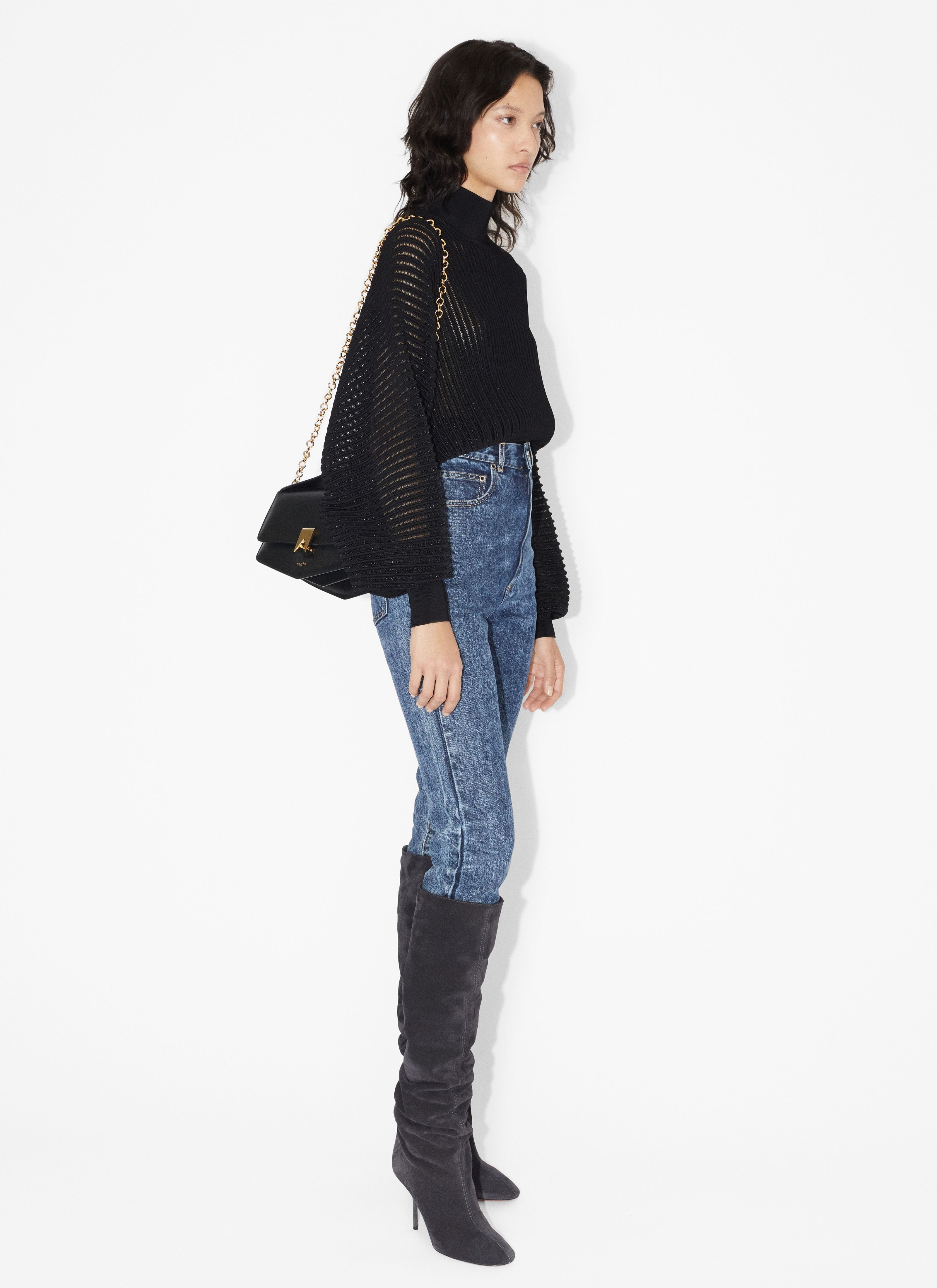 RIBBED LUREX JUMPER - 4