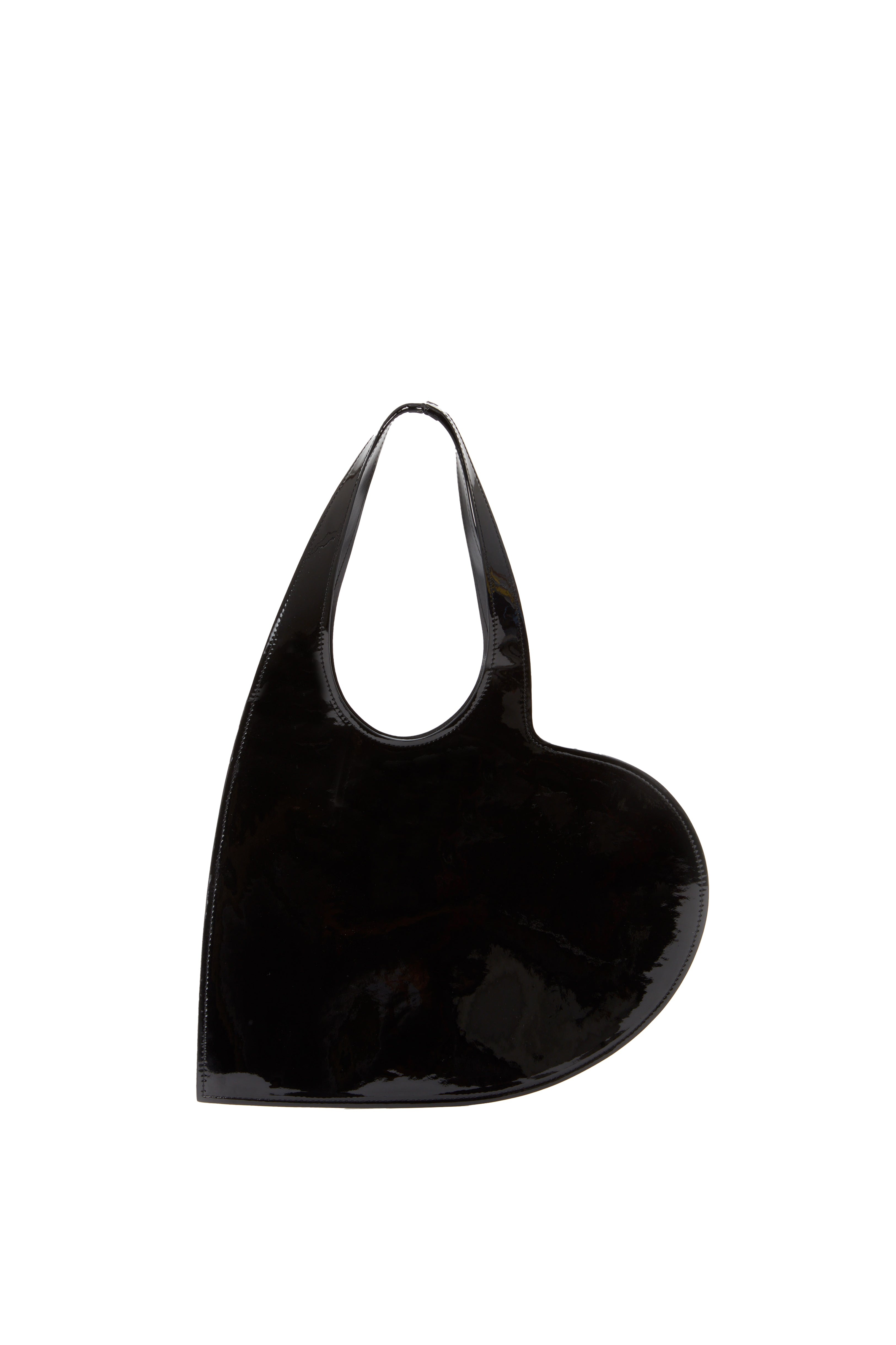 Patent Mini Heart Tote Bag - 4