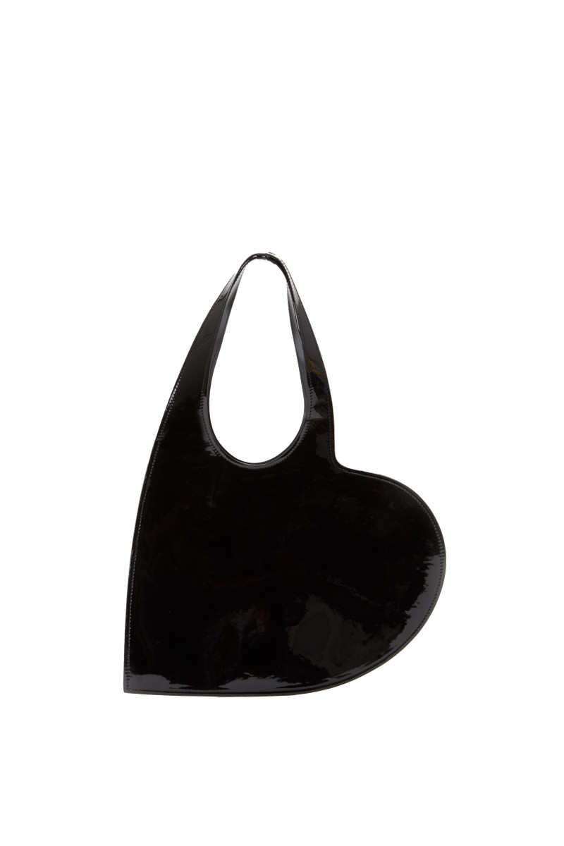 Patent Mini Heart Tote Bag 4