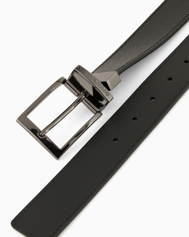 EMPORIO ARMANI Palmellato-leather printed reversible belt outlook