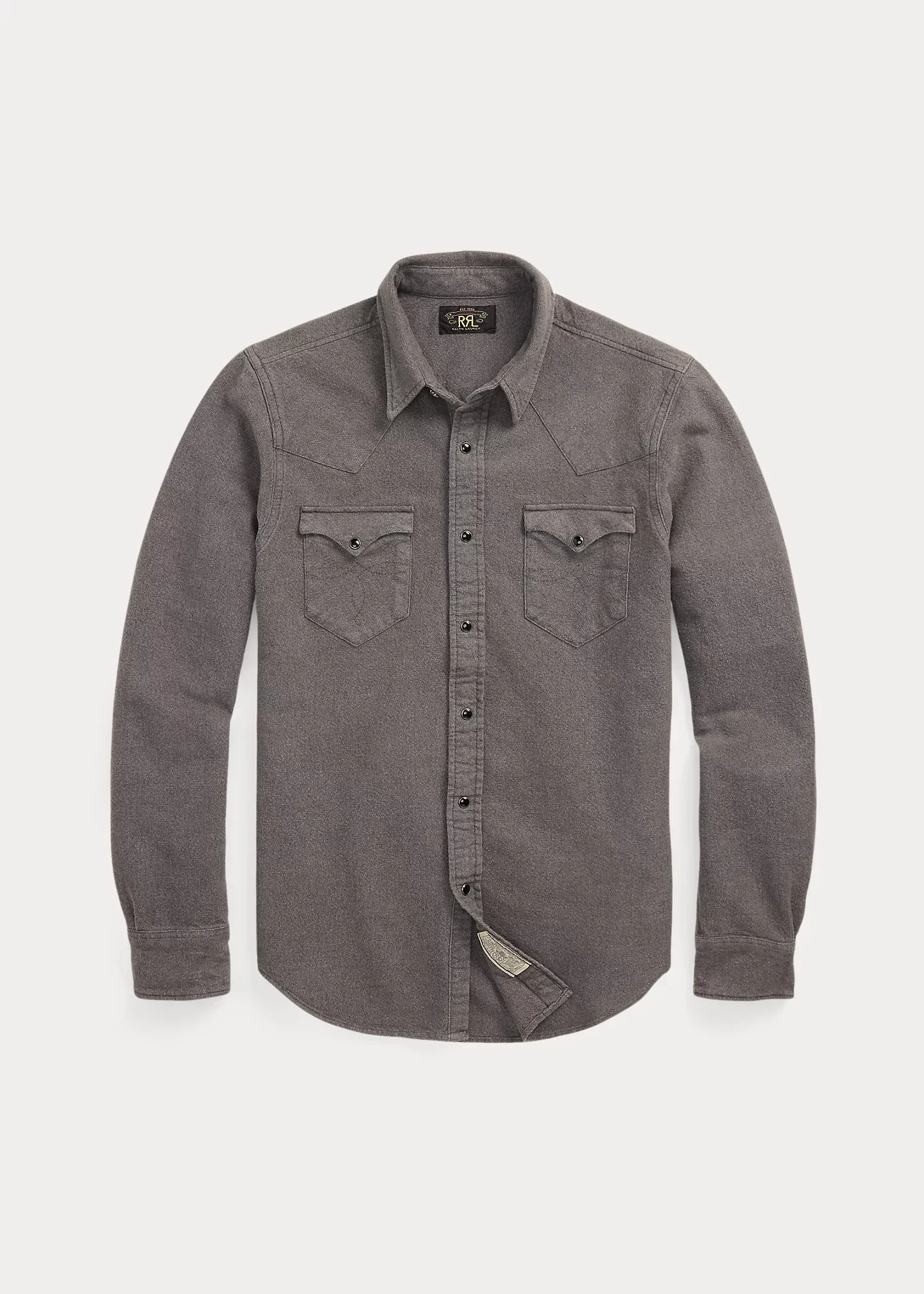 Slim Fit Chamois Western Shirt - 1