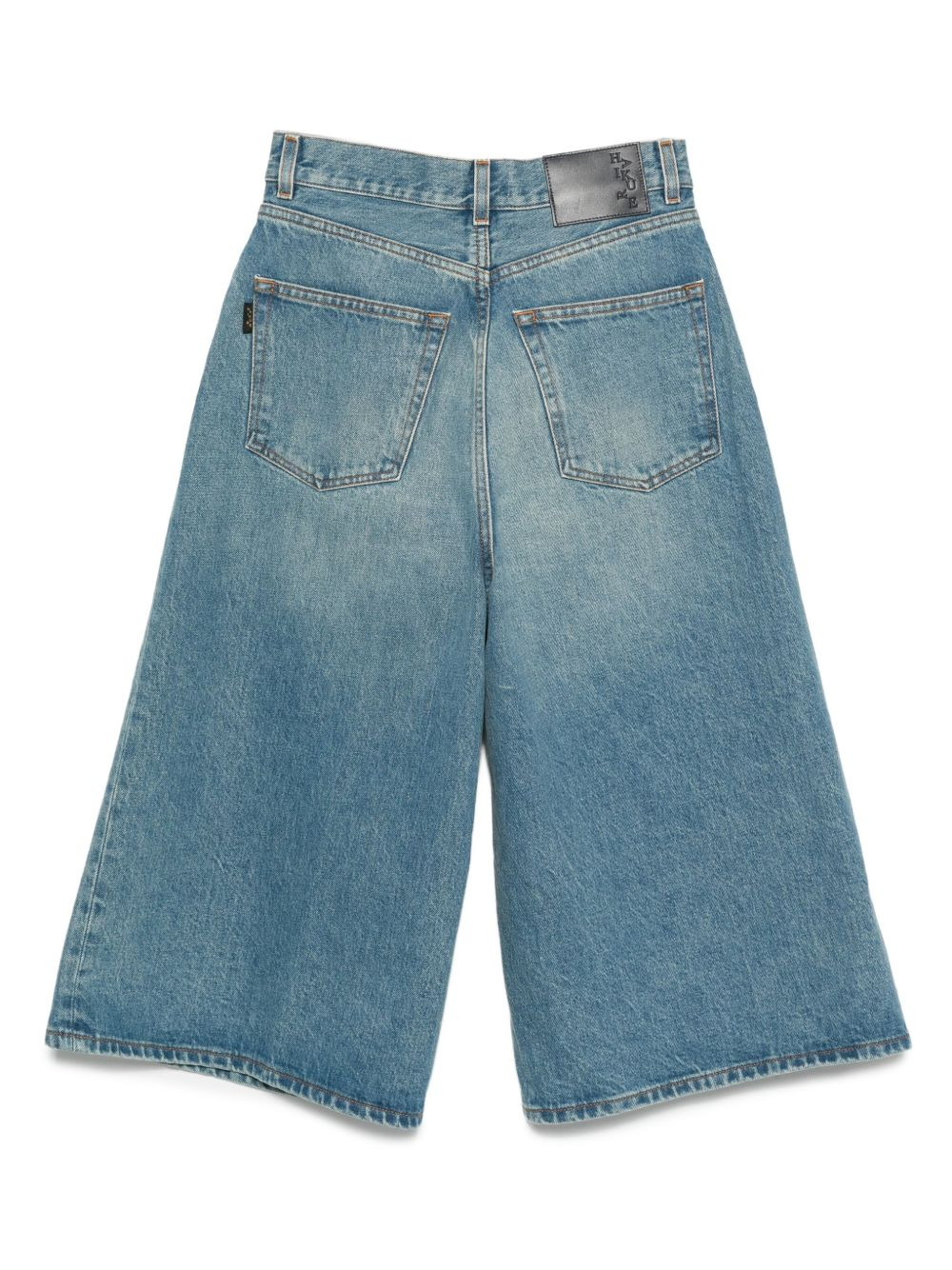 cotton denim shorts - 2