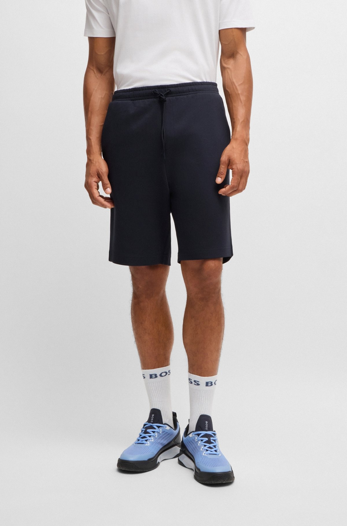 STRETCH-COTTON REGULAR-FIT SHORTS WITH SANDWICH LOGO - 2