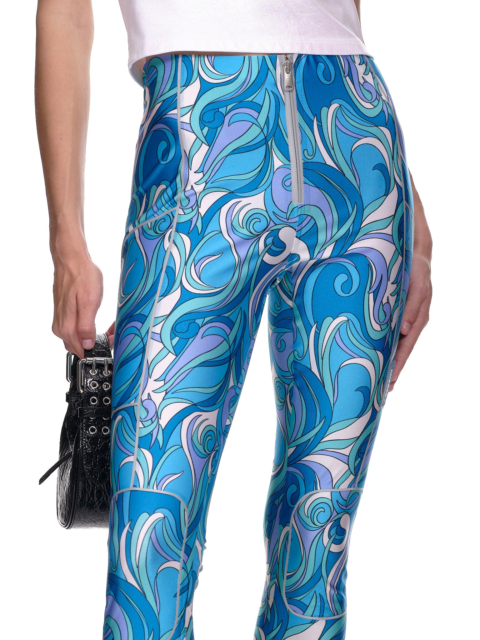 Paisley Print Stirrup Tights - 4