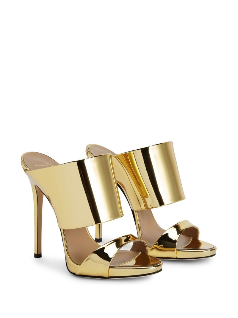 Giuseppe Zanotti Andrea metallic-finish sandals outlook