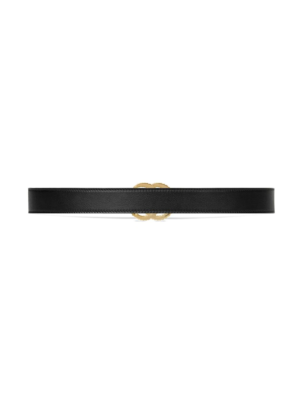 Leather belt with torchon Double G buckle - 3