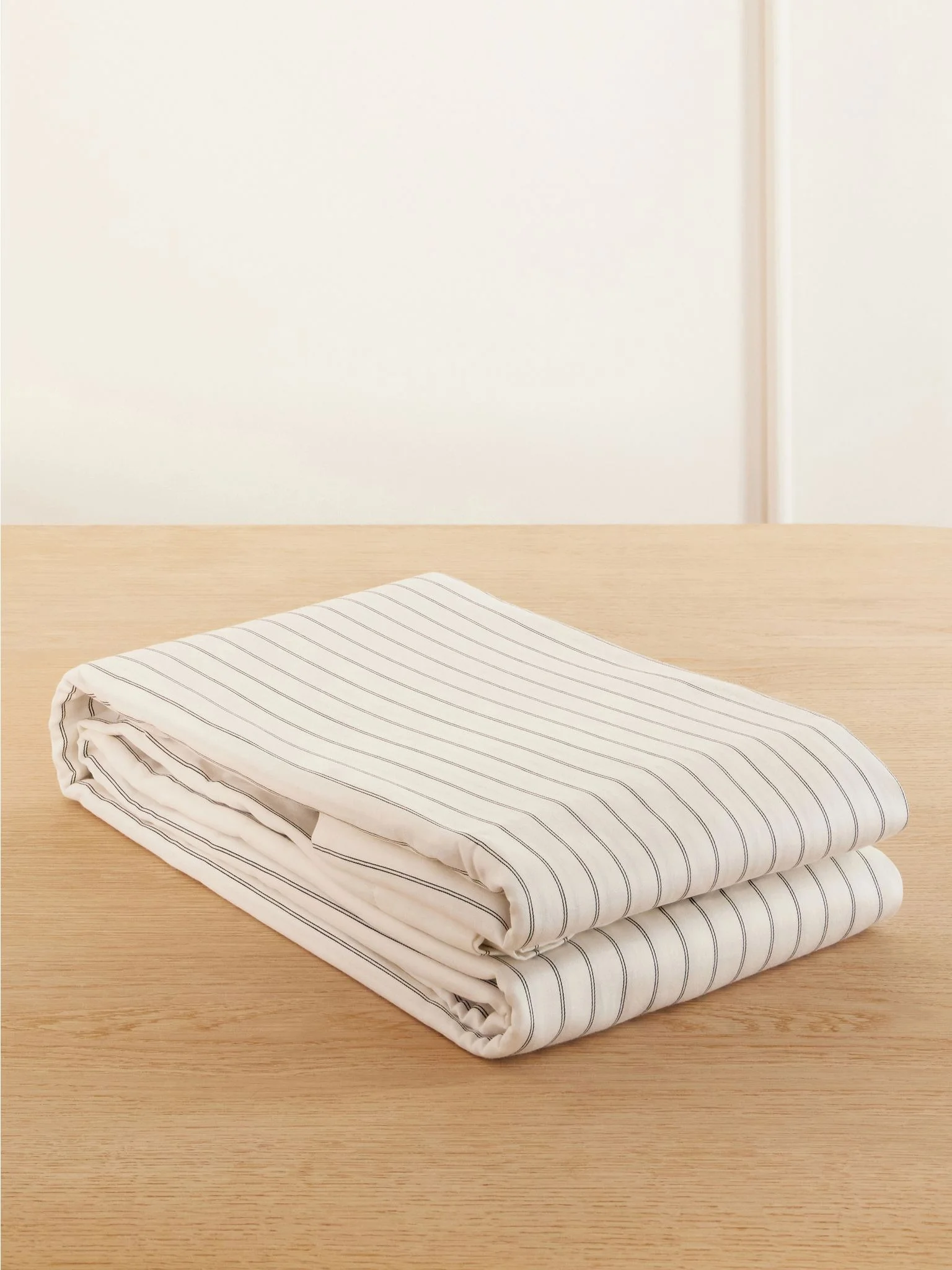 Striped organic cotton-sateen king duvet cover Multi - 1